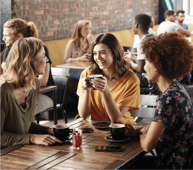 Women sitting at the table