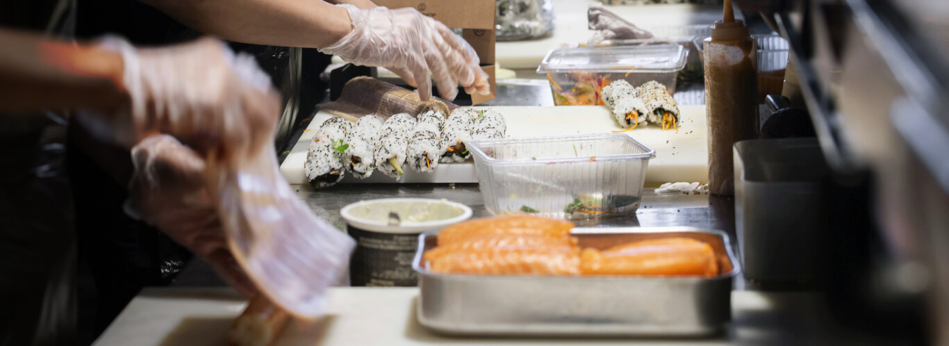 Sushi shop interior