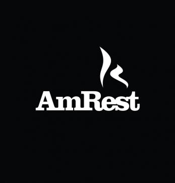 AmrRest logo on black background